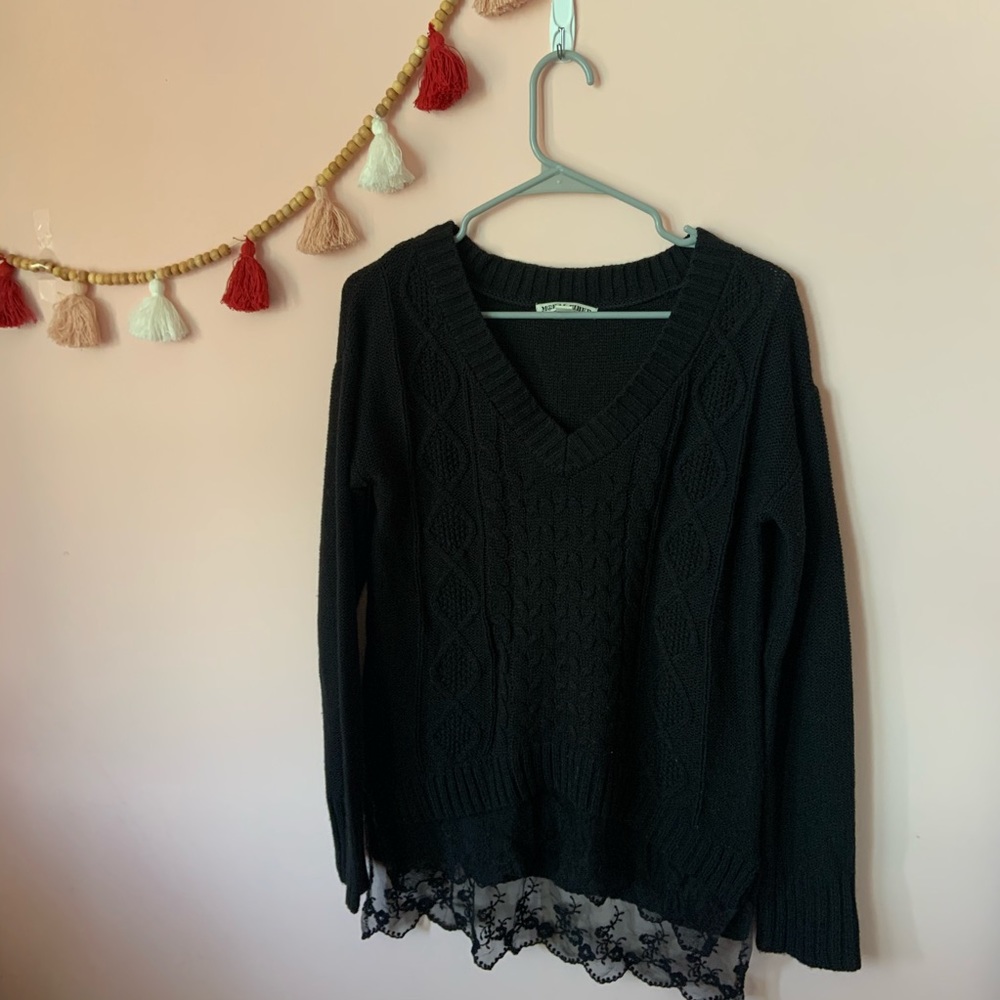Black V-Neck Sweater